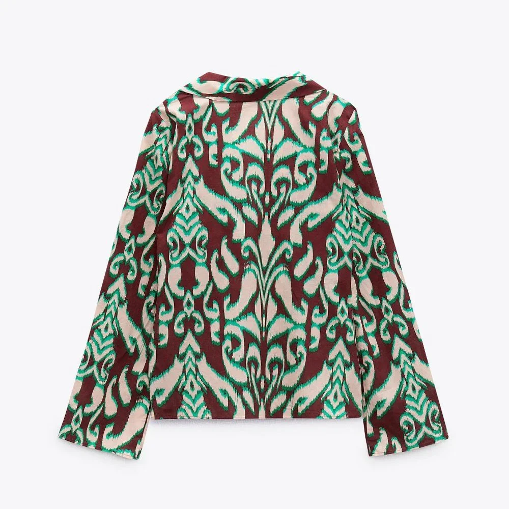 Zara Selena Tie Front Blouse & Pants Matching Set